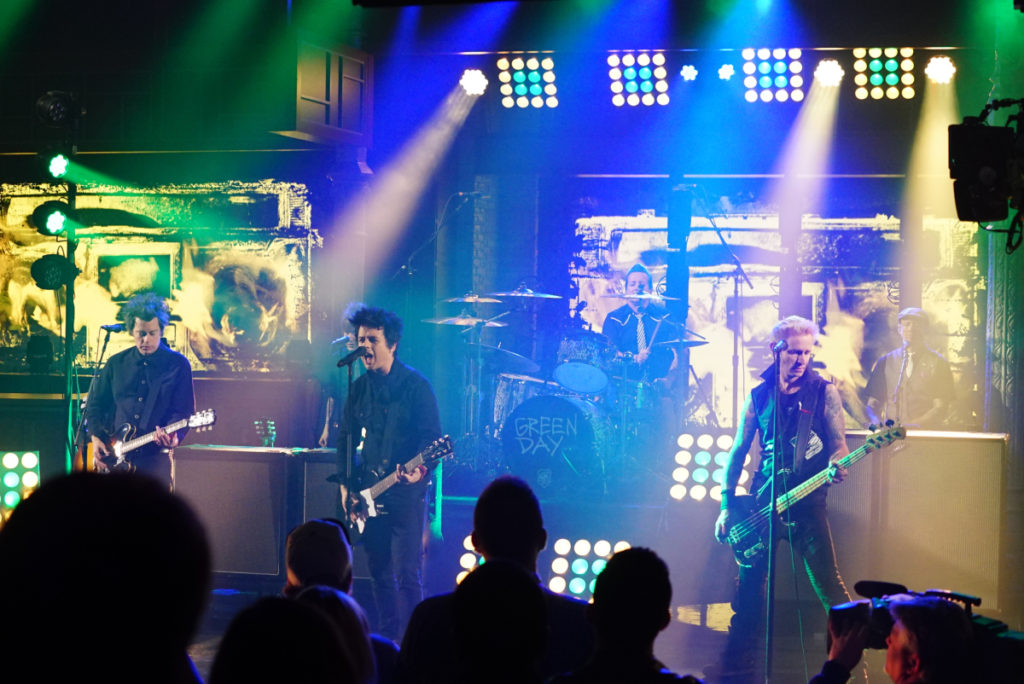 The Late Show with Stephen Colbert on Tuesday, March 21, 2017 with musical performance by Green Day (n) Photo: Mary Kouw/CBS ÃÂ©2017 CBS Broadcasting Inc. All Rights Reserved